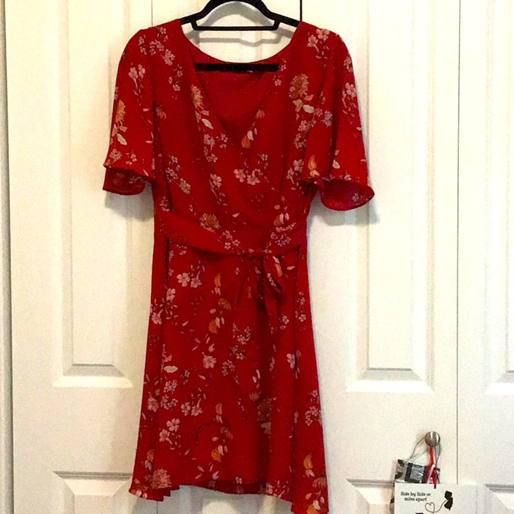 RED BB DAKOTA WRAP DRESS